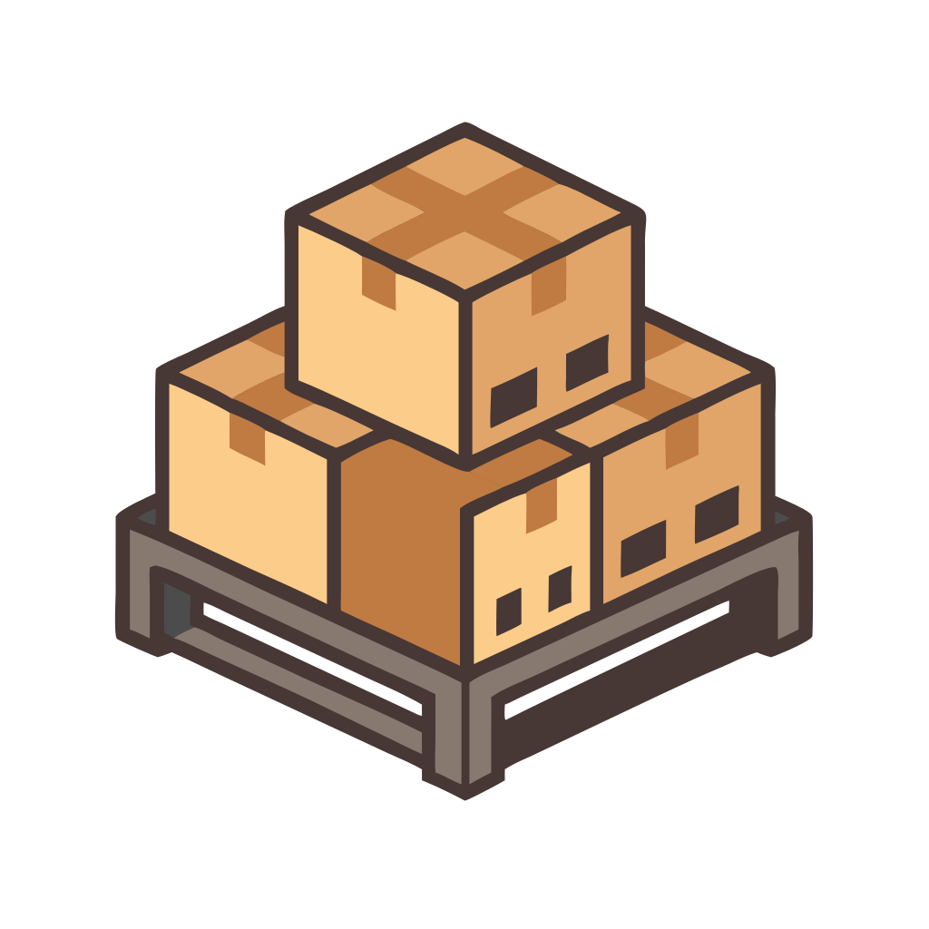 Stacked cargo box icon