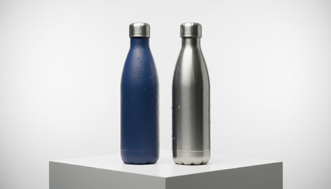 Ceramic-coated stainless steel water bottle durability comparison.