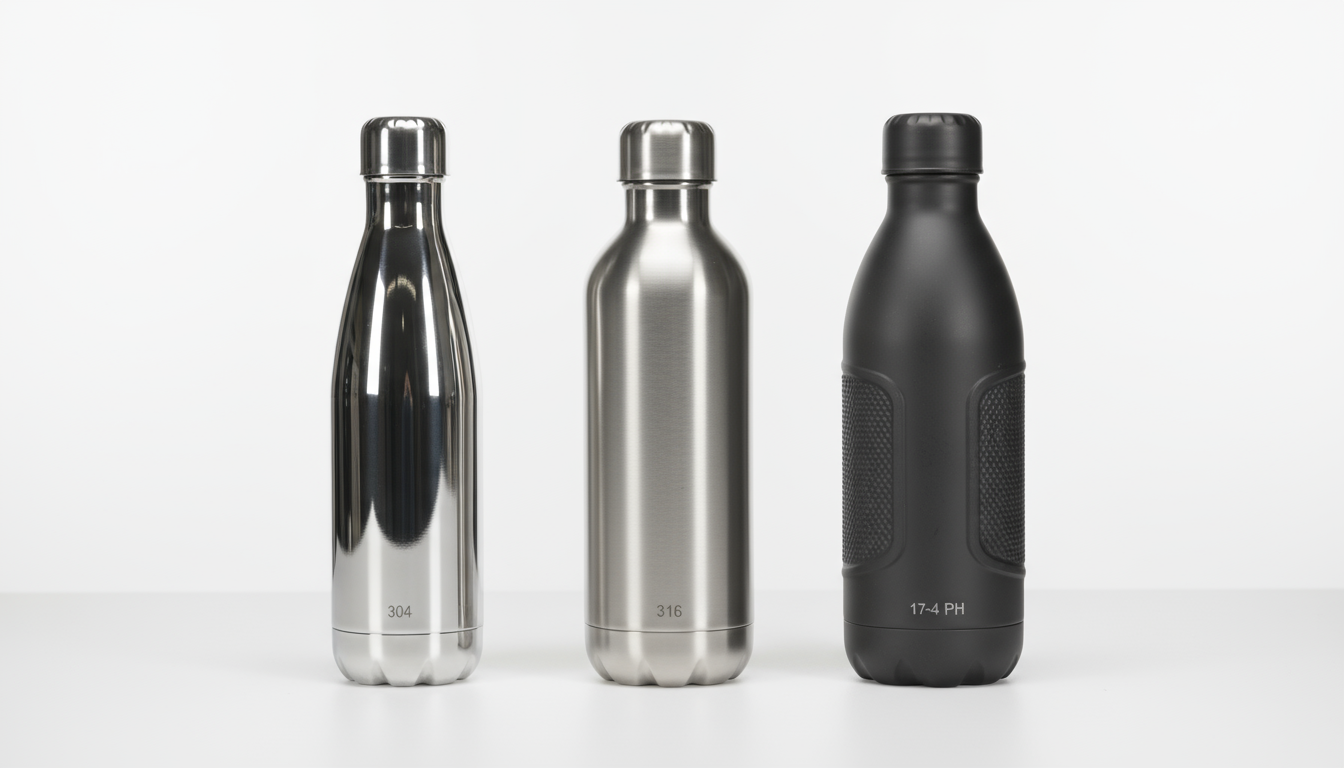Comparing three types of stainless steel water bottles for B2B sourcing.