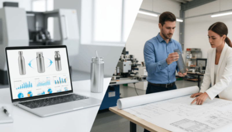 Business Idea Validation Validating a stainless steel water bottle business idea before manufacturing.