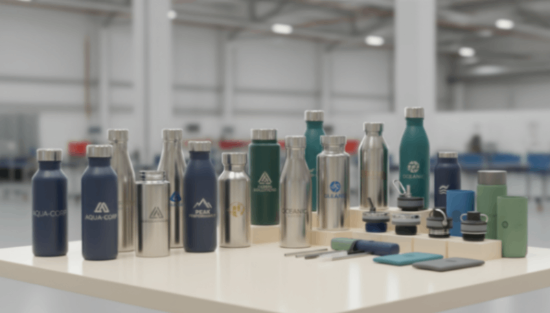 B2B Growth Strategy & Products Customized stainless steel water bottles and accessories for B2B corporate gifting.
