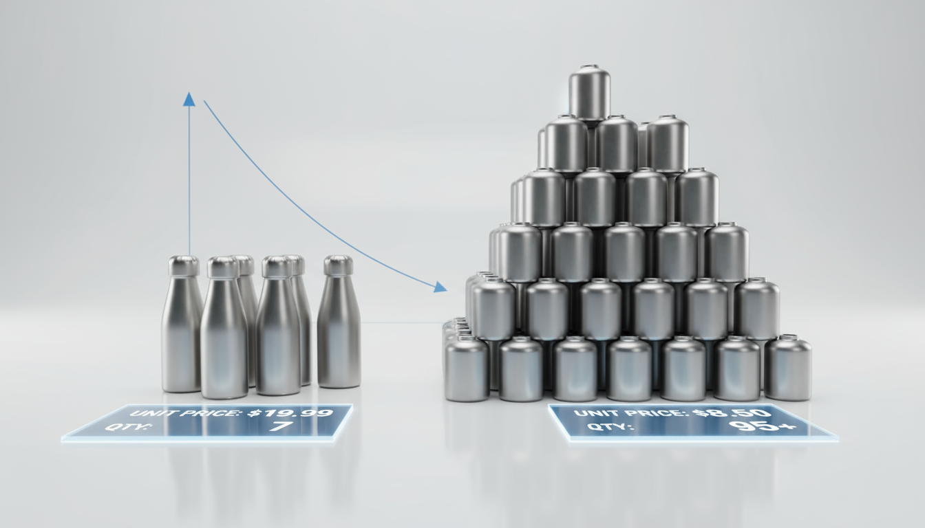 MOQ & Price Negotiation Stainless steel water bottle order quantities, MOQ, and unit price relationship for B2B buyers.