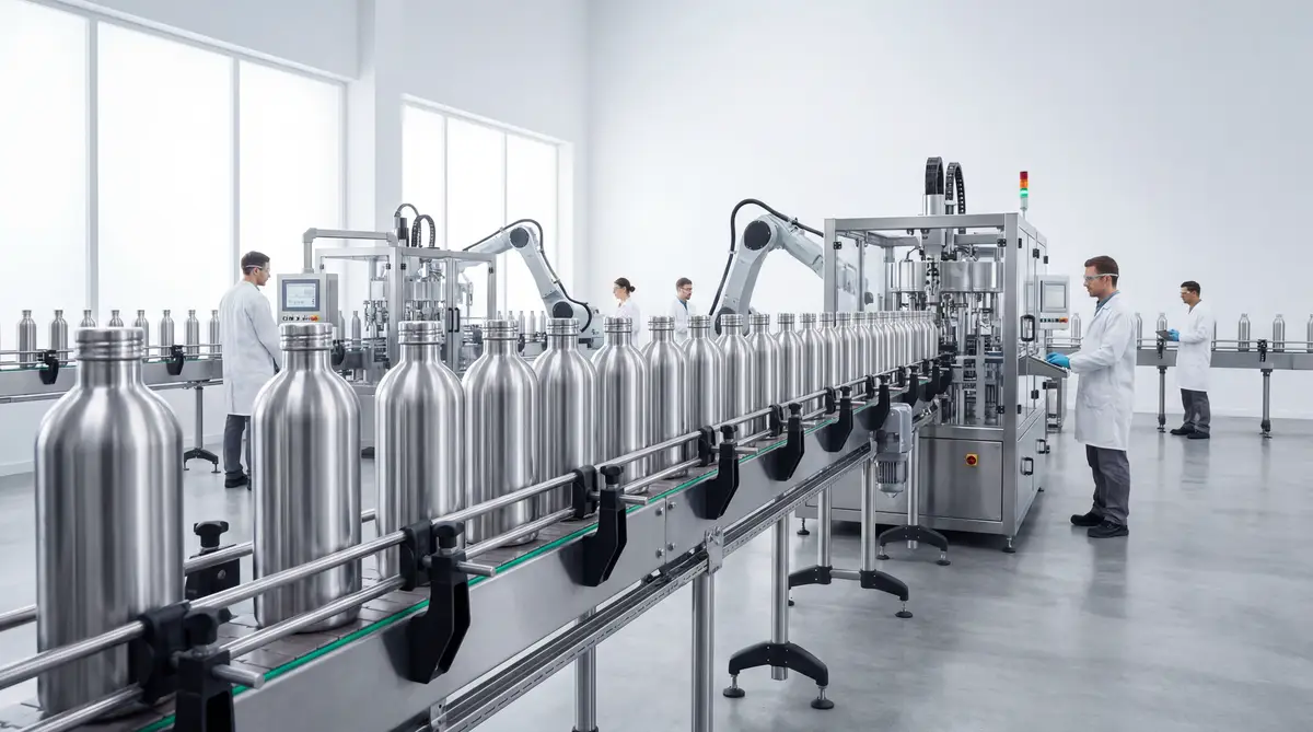 Mass Production Line Factory production line stainless steel water bottles manufacturing